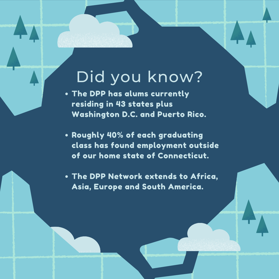 Did you know? • The DPP has alums residing in 43 states plus Washington D.C. and Puerto Rico. • Roughly 40% of each graduating class has found employment outside of our home state of Connecticut. • The DPP Network extends to Africa, Asia, Europe and South America. On our #WhereInTheWorldIsDPP travels we encountered a bit of car trouble... This week we are taking a pit stop and sharing some #UConnDPP fun facts. We’ll be on the road again soon!