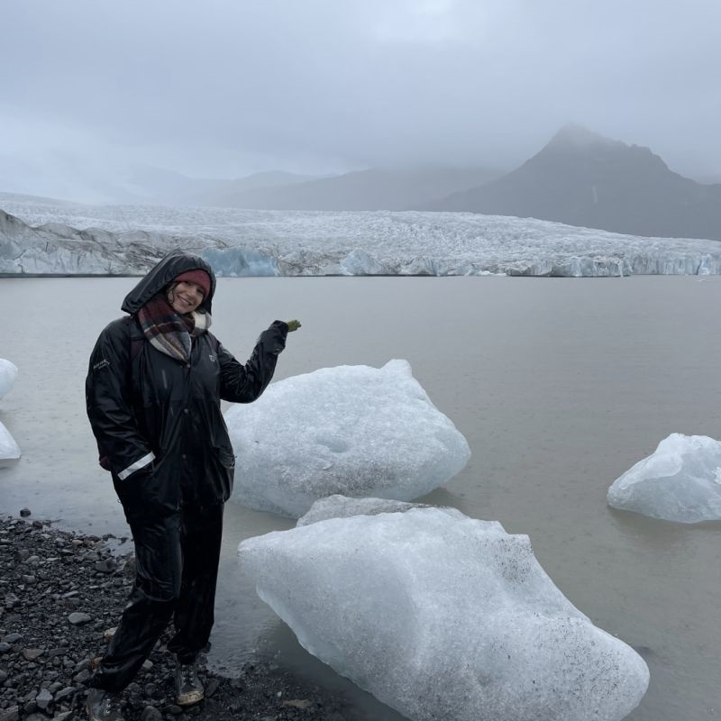 Sylvie Boucher at a glacier in Vatnajökull National Park